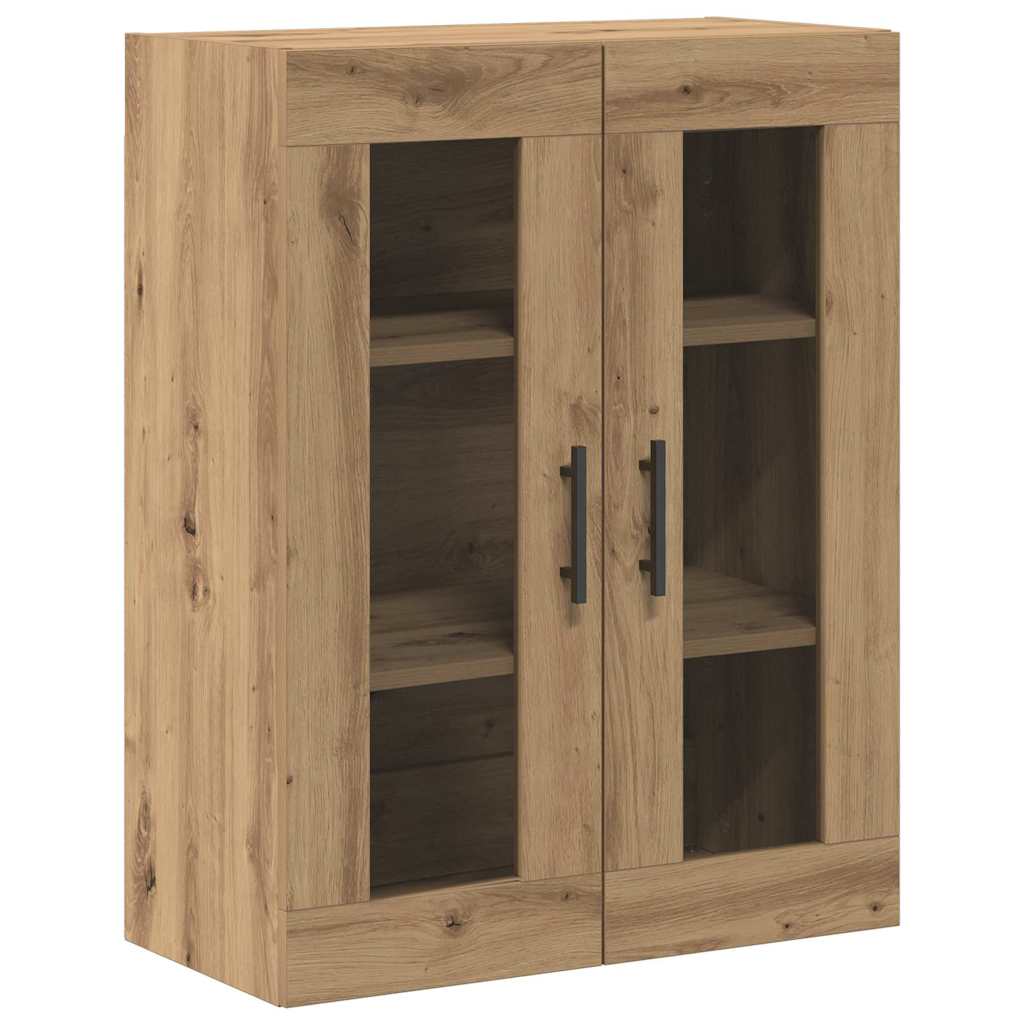 Highboard 2 pcs Artisan Oak Σύνθετο Ξύλο και Γυαλί