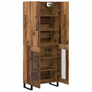 Highboard 2 τμχ. Παλιό Ξύλο 69,5 x 34 x 180 εκ.