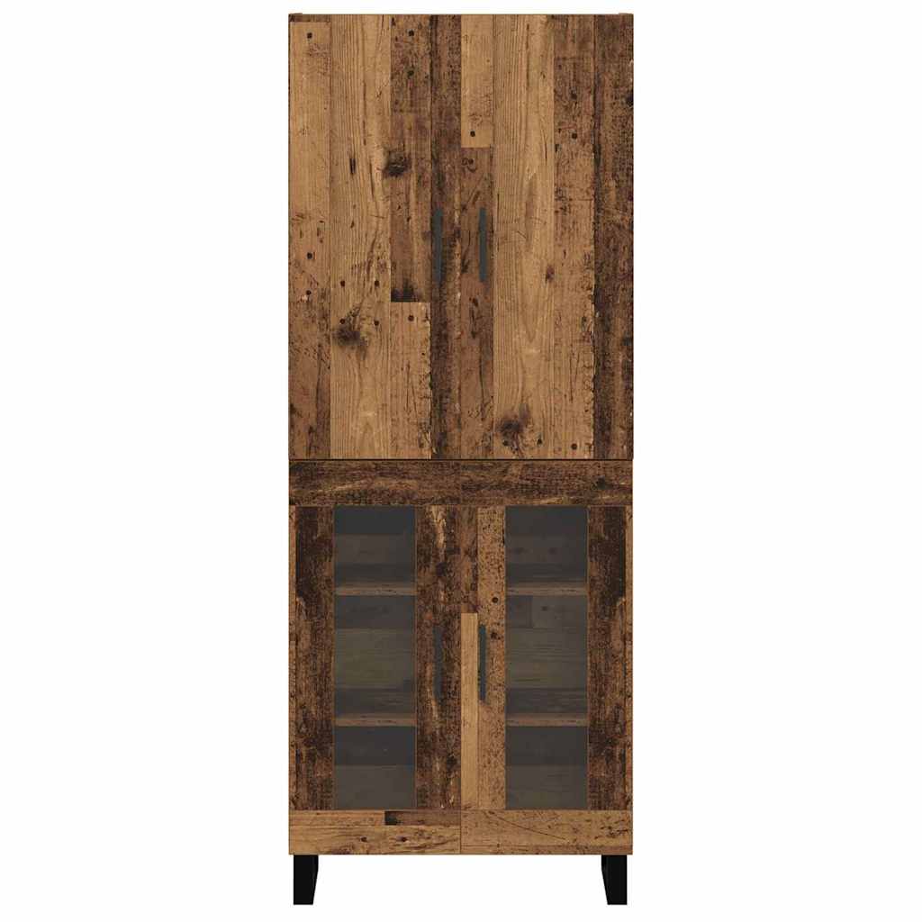 Highboard 2 pcs Παλιό Ξύλο 69,5 x 34 x 180 εκ.