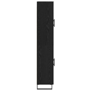 Highboard 2 pcs Μαύρη Οξυά 69,5 x 34 x 180 εκ. - Pakobazaar