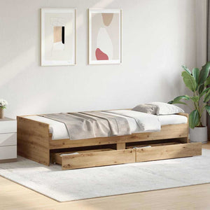 Σκελετός Κρεβατιού Artisan Oak 90 x 200 cm Στερεά ξυλεία πεύκου - Pakobazaar