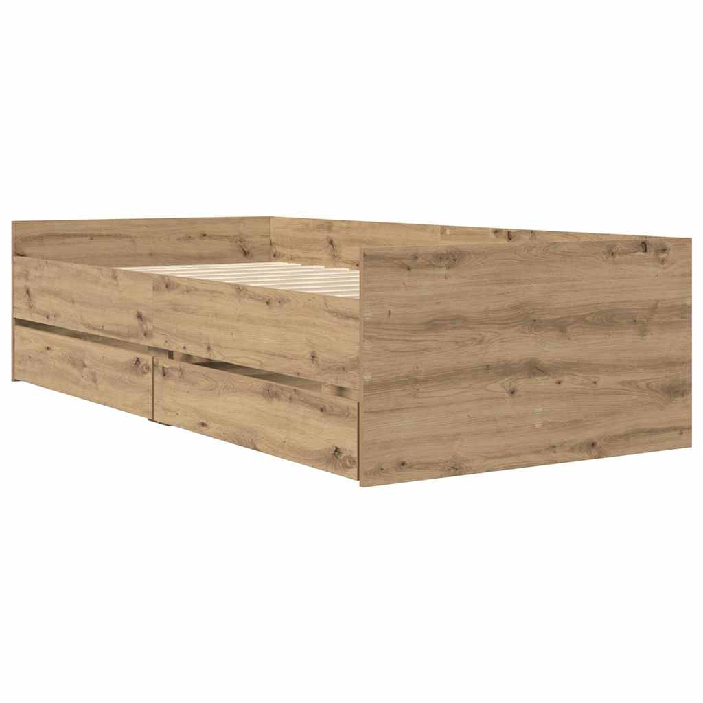 Σκελετός Κρεβατιού Artisan Oak 90 x 200 cm Στερεά ξυλεία πεύκου - Pakobazaar