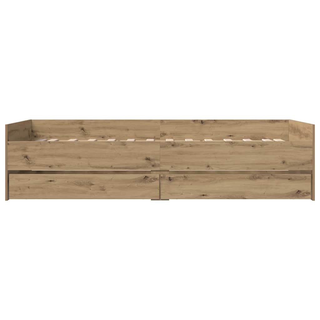 Σκελετός Κρεβατιού Artisan Oak 90 x 200 cm Στερεά ξυλεία πεύκου - Pakobazaar