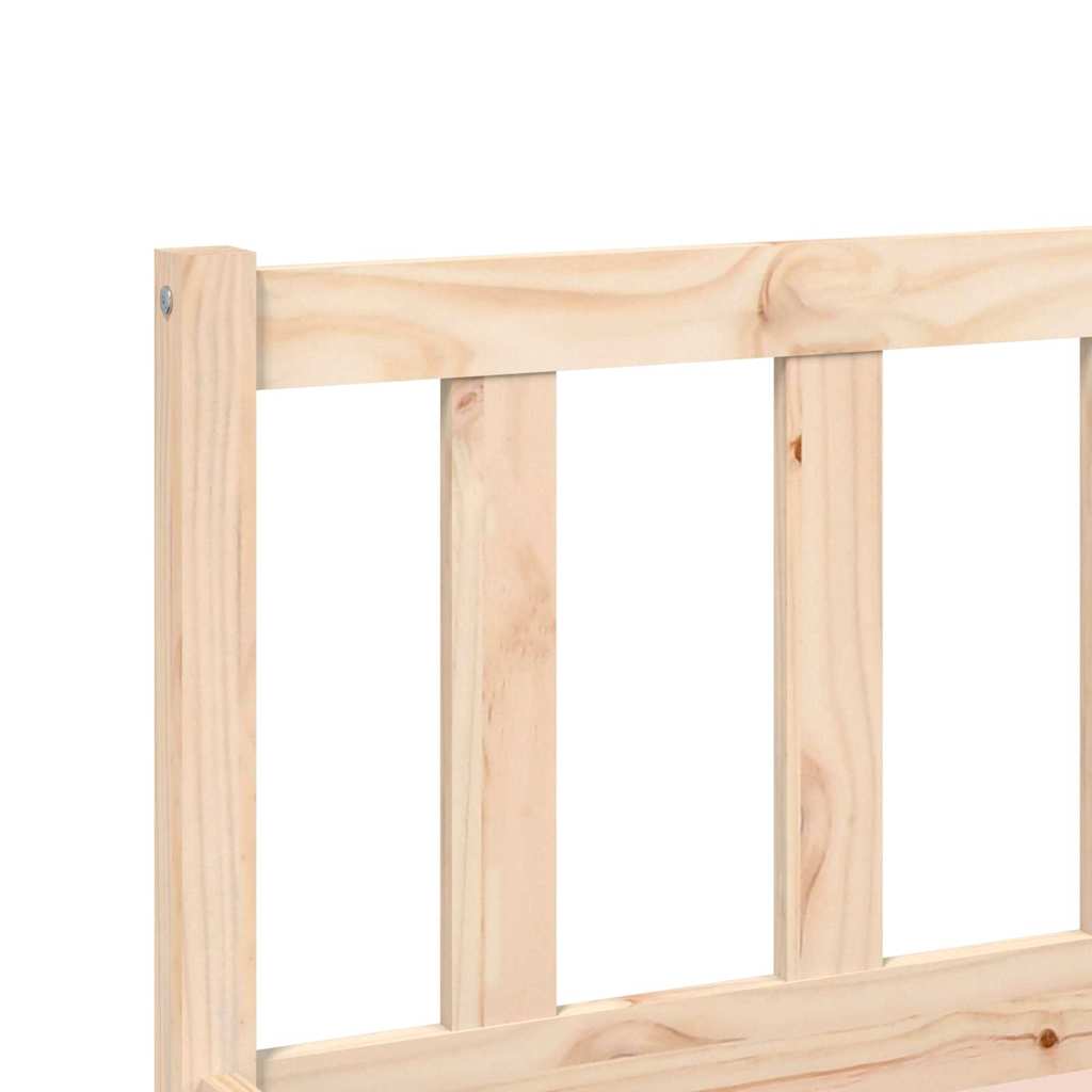 Σκελετός Κρεβατιού Φυσικό 152 x 203 cm Στερεό ξύλο πεύκου - Pakobazaar