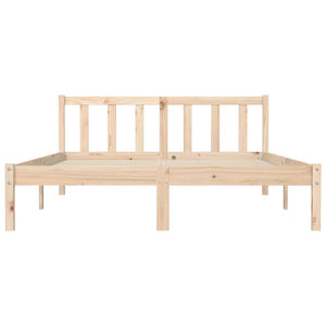 Σκελετός Κρεβατιού Φυσικό 152 x 203 cm Στερεό ξύλο πεύκου - Pakobazaar