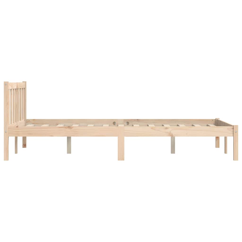 Σκελετός Κρεβατιού Φυσικό 152 x 203 cm Στερεό ξύλο πεύκου - Pakobazaar