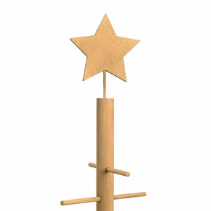 Ξύλινο Χριστουγεννιάτικο Δέντρο Καφέ 125 cm Μπαμπού
