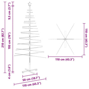 Ξύλινο Χριστουγεννιάτικο Δέντρο Καφέ 210 cm Μπαμπού