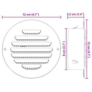 Καπάκια Αερισμού 4 pcs Ασημί 80 mm Ανοξείδωτο ατσάλι - Pakobazaar
