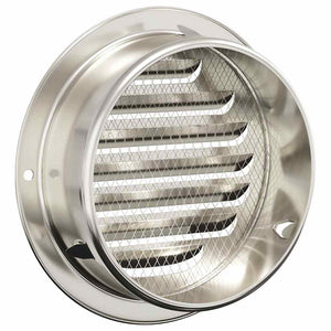 Καπάκια Αερισμού 4 pcs Ασημί 125 mm Ανοξείδωτο ατσάλι - Pakobazaar