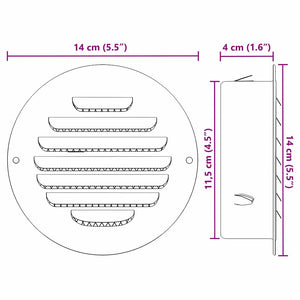 Καπάκια Αερισμού 4 pcs Ασημί 125 mm Ανοξείδωτο ατσάλι - Pakobazaar