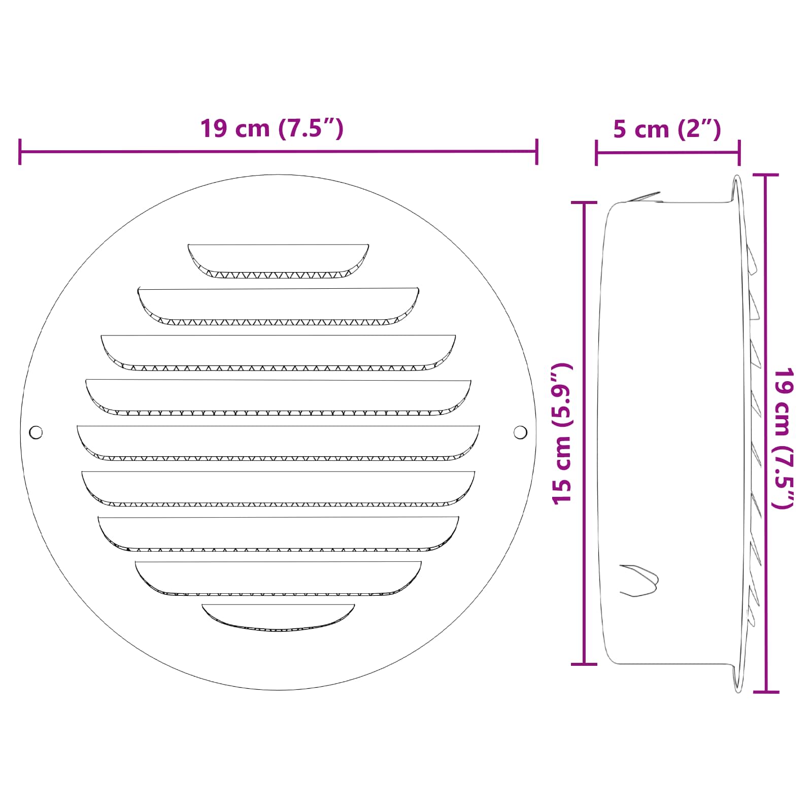Καπάκια Αερισμού 4 pcs Ασημί 150 mm Ανοξείδωτο ατσάλι - Pakobazaar