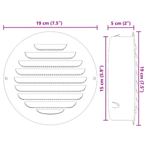 Καπάκια Αερισμού 4 pcs Ασημί 150 mm Ανοξείδωτο ατσάλι - Pakobazaar