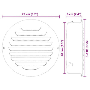 Καπάκια Αερισμού 4 pcs Ασημί 200 mm Ανοξείδωτο ατσάλι - Pakobazaar