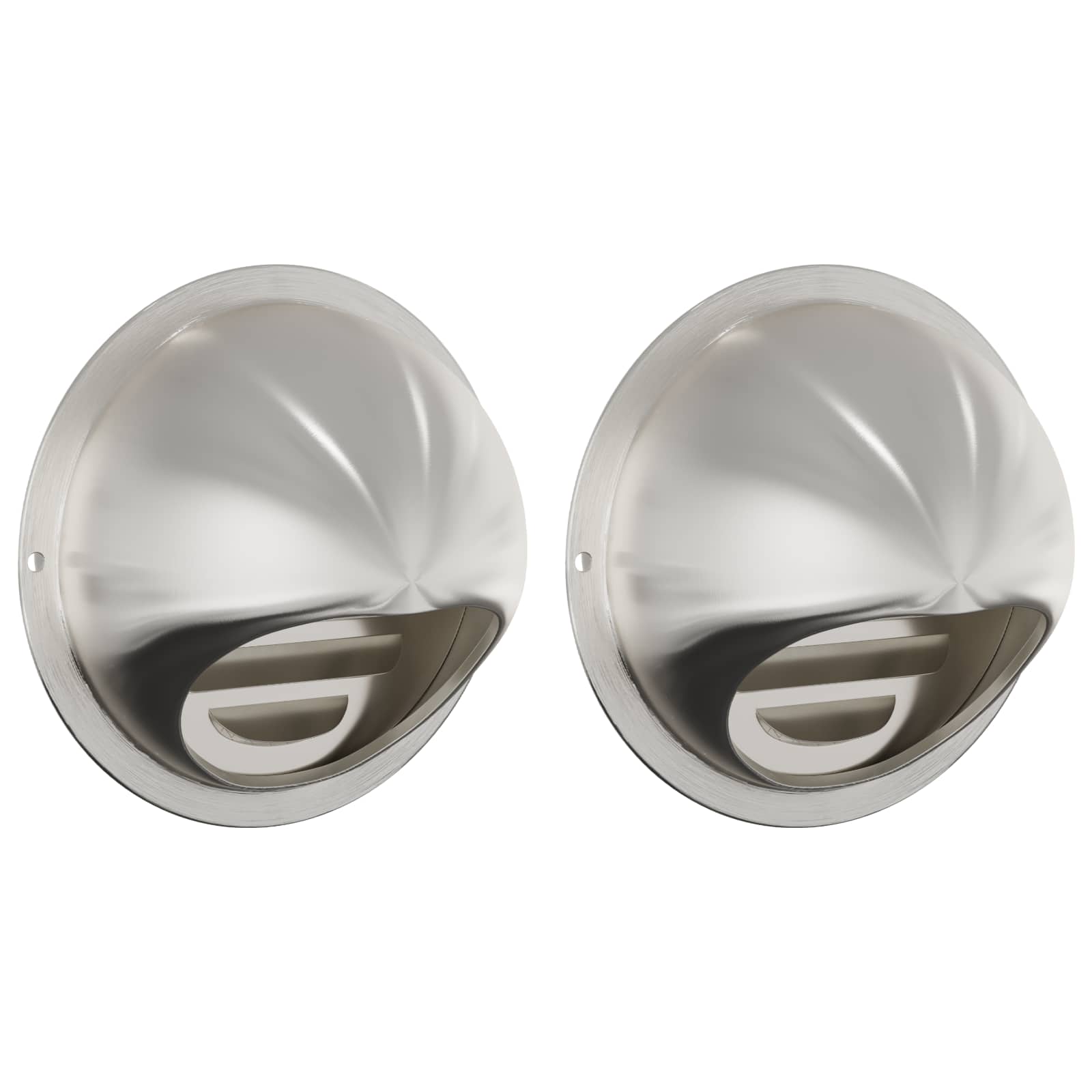Καπάκια Αερισμού 2 pcs Ασημί 80 mm Ανοξείδωτο ατσάλι - Pakobazaar