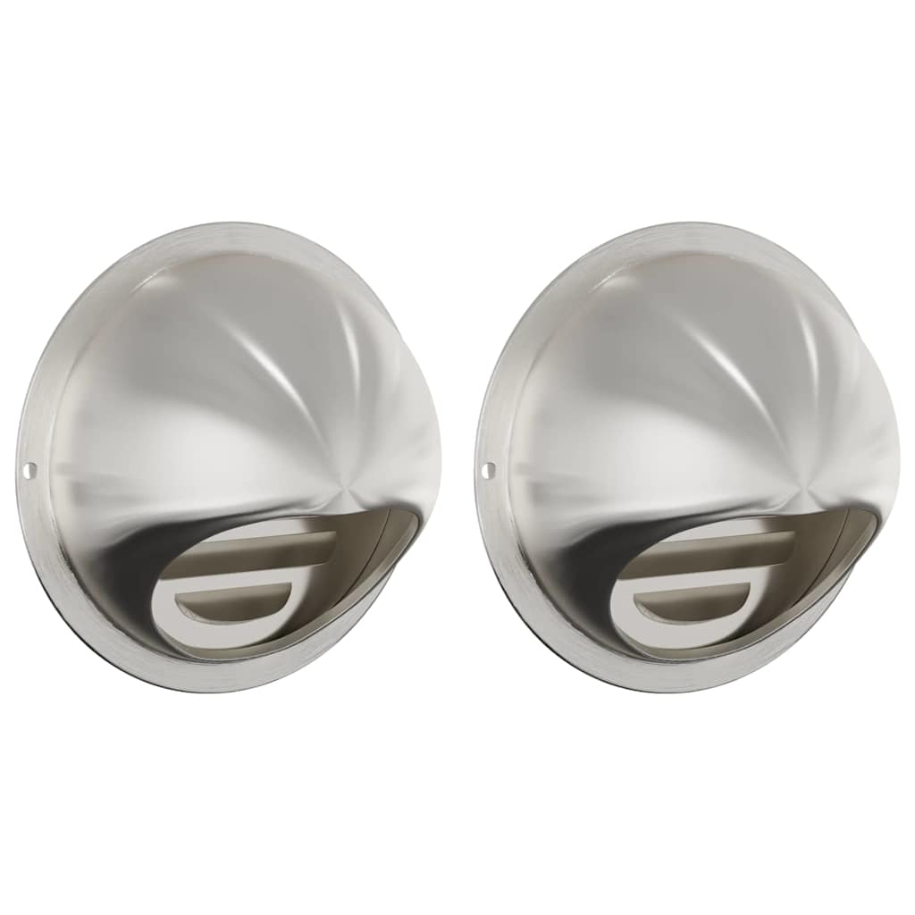 Καπάκια Αερισμού 2 pcs Ασημί 100 mm Ανοξείδωτο ατσάλι - Pakobazaar