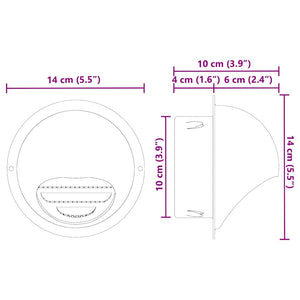 Καπάκια Αερισμού 8 pcs Ασημί 100 mm Ανοξείδωτο ατσάλι - Pakobazaar