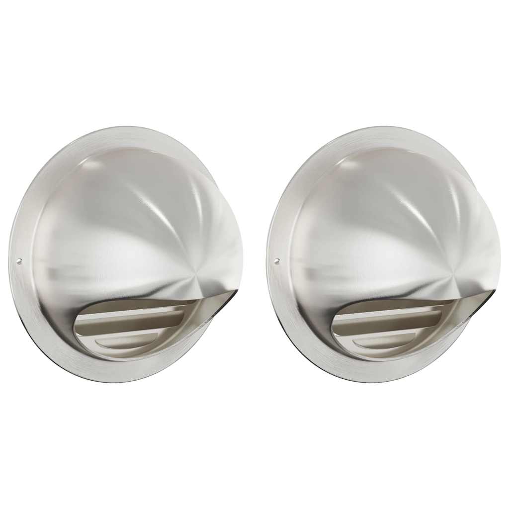 Καπάκια Αερισμού 2 pcs Ασημί 150 mm Ανοξείδωτο ατσάλι - Pakobazaar
