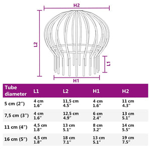 Φύλλο Προστασίας Γαμμάτων 8 pcs Ασημί 50 mm Ανοξείδωτο ατσάλι - Pakobazaar