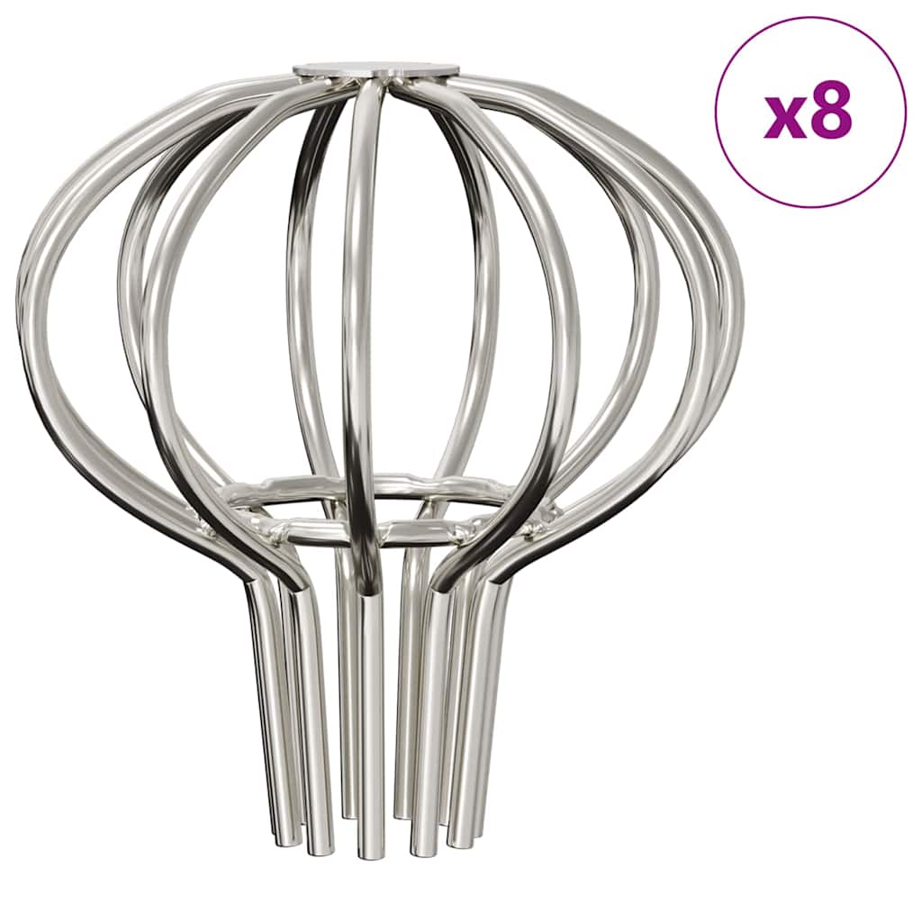 Φύλλο Προστασίας Γαμμάτων 8 pcs Ασημί 50 mm Ανοξείδωτο ατσάλι - Pakobazaar