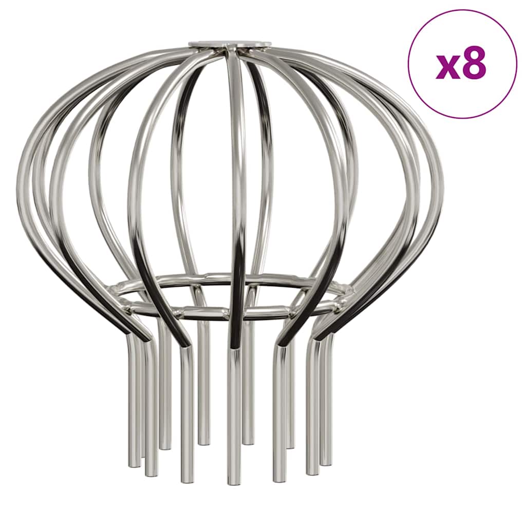 Φύλλο Προστασίας Γαμμάτων 8 pcs Ασημί 75 mm Ανοξείδωτο ατσάλι - Pakobazaar