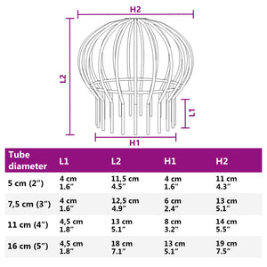 Φύλλο Προστασίας Γαμμάτων 8 pcs Ασημί 110 mm Ανοξείδωτο ατσάλι - Pakobazaar