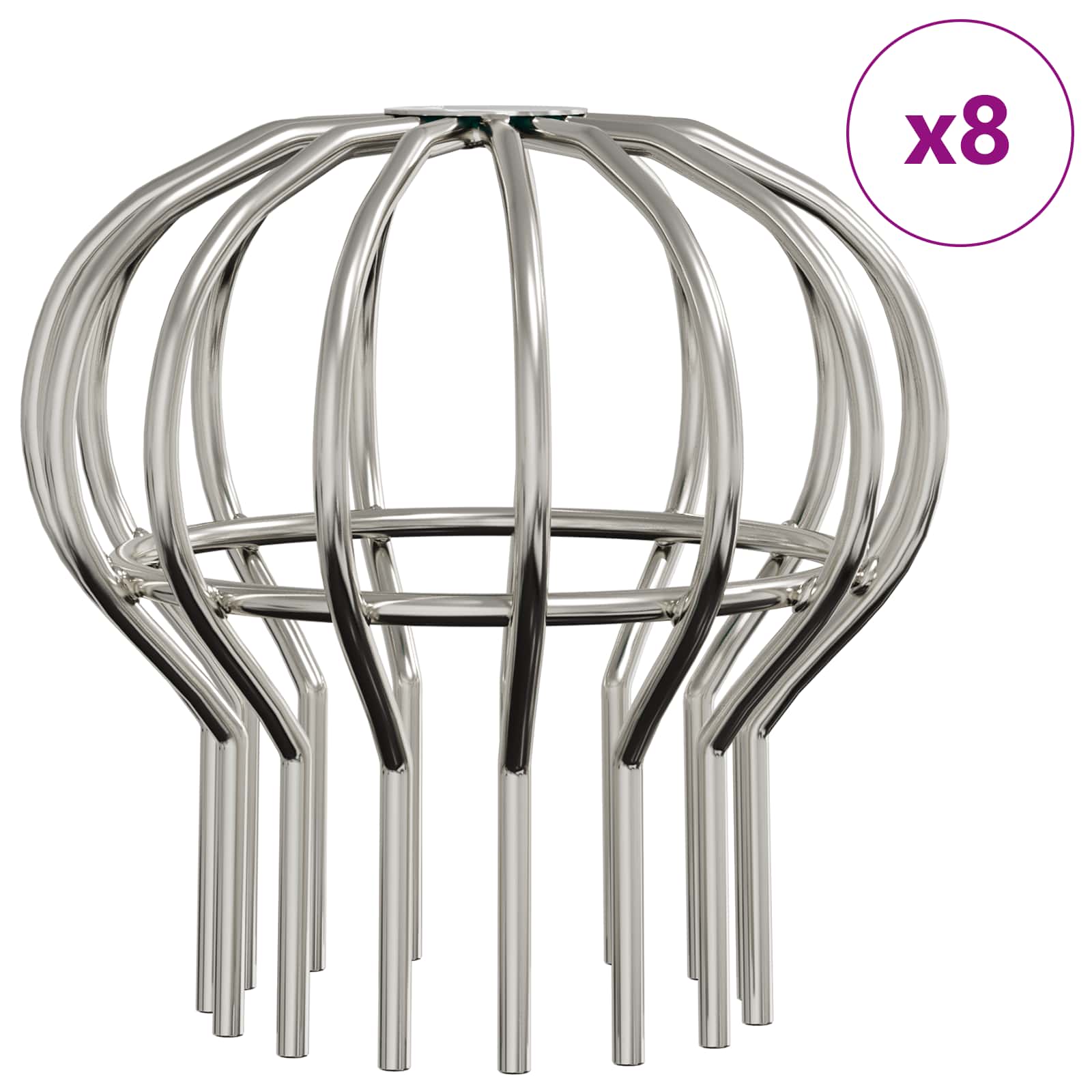Φύλλο Προστασίας Γαμμάτων 8 pcs Ασημί 110 mm Ανοξείδωτο ατσάλι - Pakobazaar