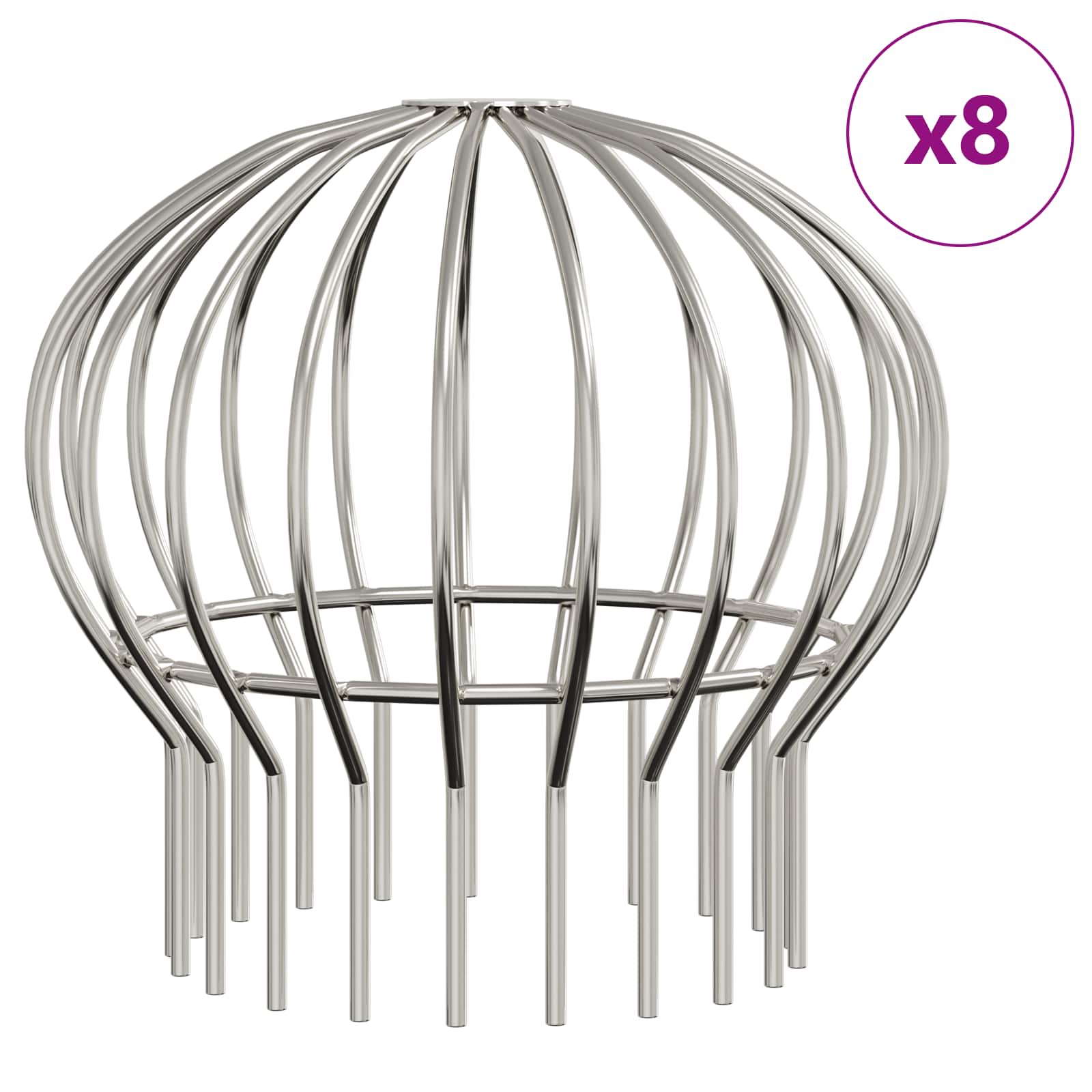 Φύλλο Προστασίας Γαμμάτων 8 pcs Ασημί 200 mm Ανοξείδωτο ατσάλι - Pakobazaar