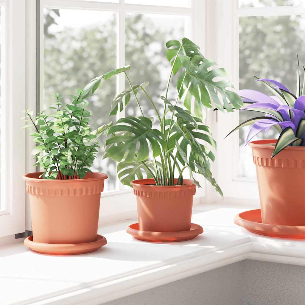 Στρογγυλή Γλάστρα Λουλουδιών 6 pcs Κεραμιδί Ø 12,5 x 10 εκ