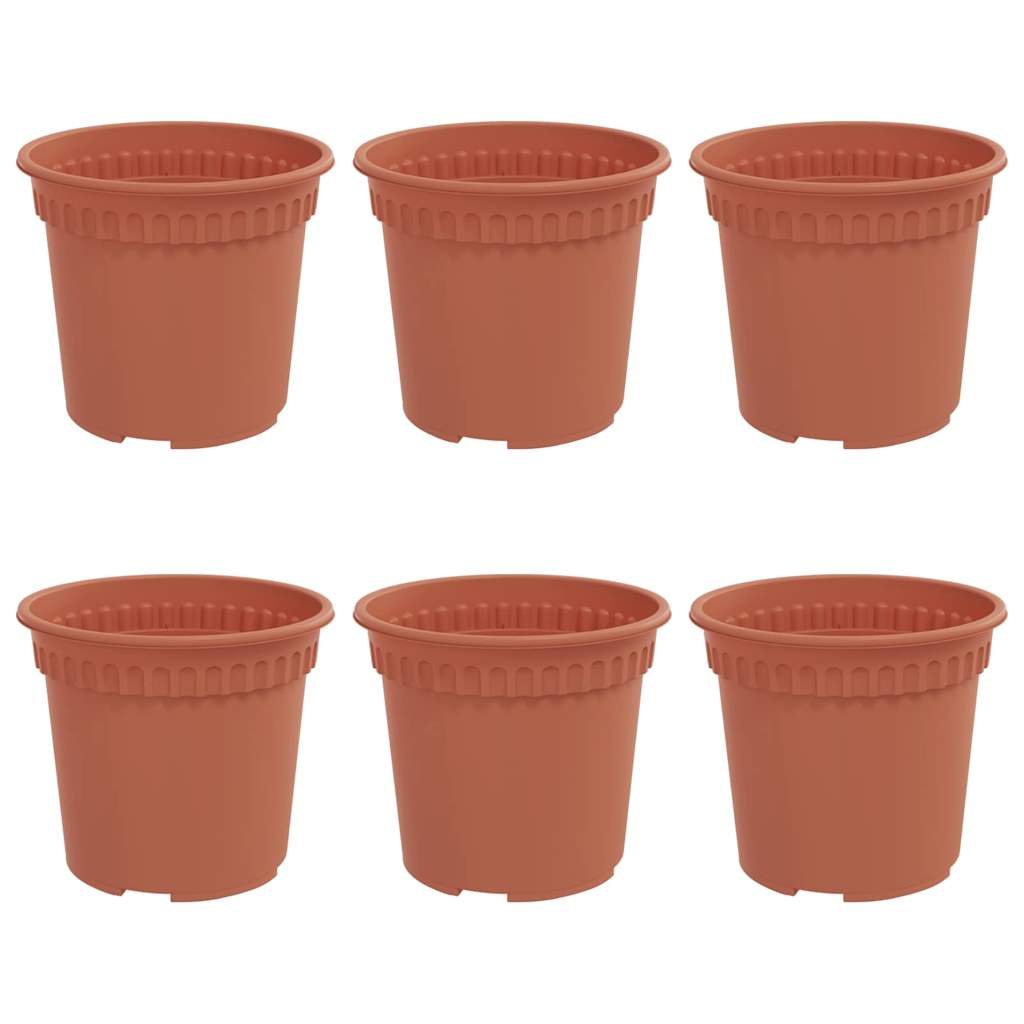 Στρογγυλή Γλάστρα Λουλουδιών 6 pcs Κεραμιδί Ø 15 x 12 cm