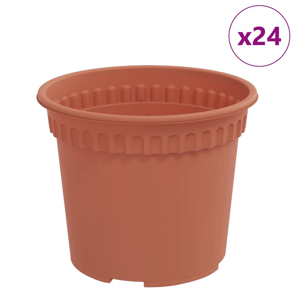 Στρογγυλή Γλάστρα Λουλουδιών 24 pcs Κεραμιδί Ø 12,5 x 10 εκ