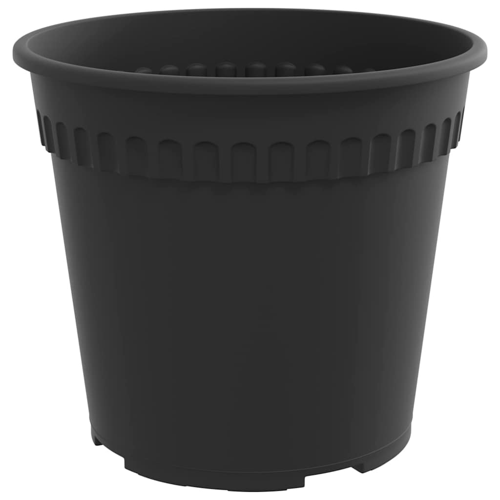 Στρογγυλή Γλάστρα Λουλουδιών 24 pcs Μαύρο Ø 17 x 14 εκ Πλαστικό