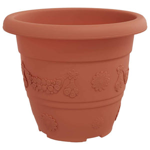 Στρογγυλή Γλάστρα Λουλουδιών 6 τμχ. Κεραμιδί Ø 22 x 18 εκ