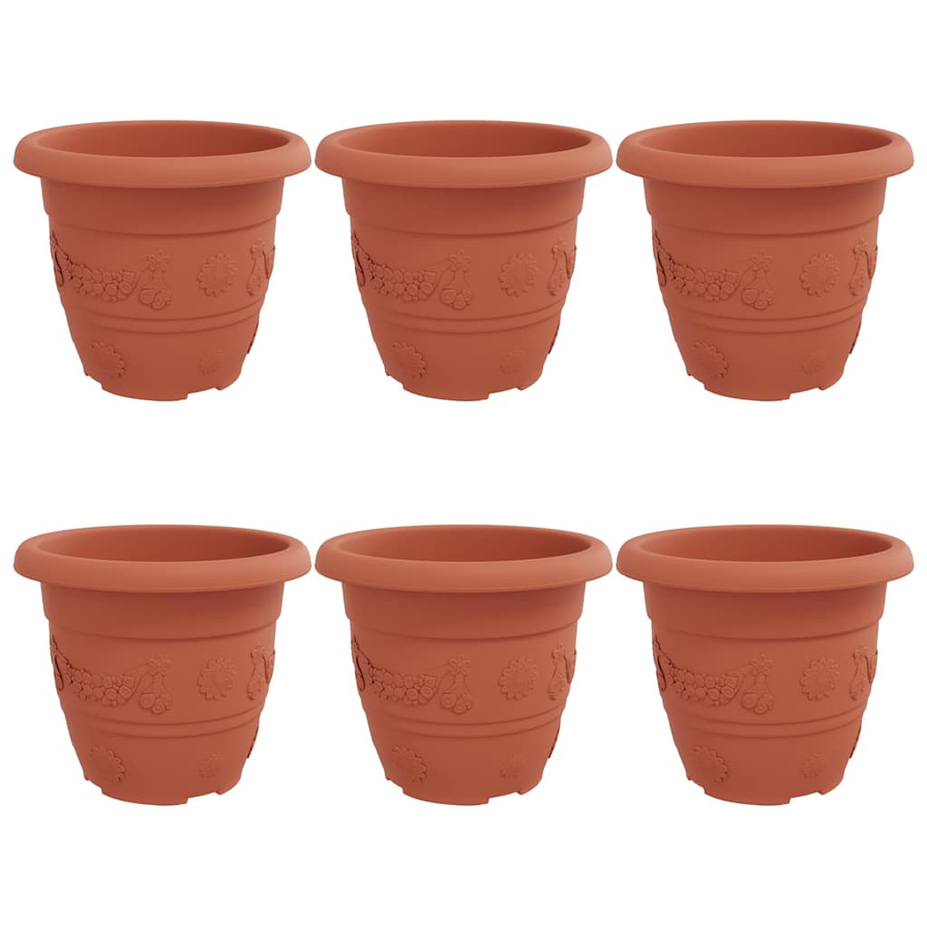 Στρογγυλή Γλάστρα Λουλουδιών 6 pcs Κεραμιδί Ø 30 x 25 εκ