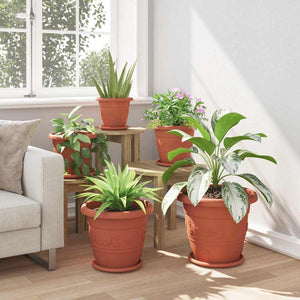Στρογγυλή Γλάστρα Λουλουδιών 6 pcs Κεραμιδί Ø 26 x 21.5 εκ. - Pakobazaar
