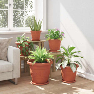 Στρογγυλή Γλάστρα Λουλουδιών 6 pcs Κεραμιδί Ø 26 x 21.5 εκ. - Pakobazaar
