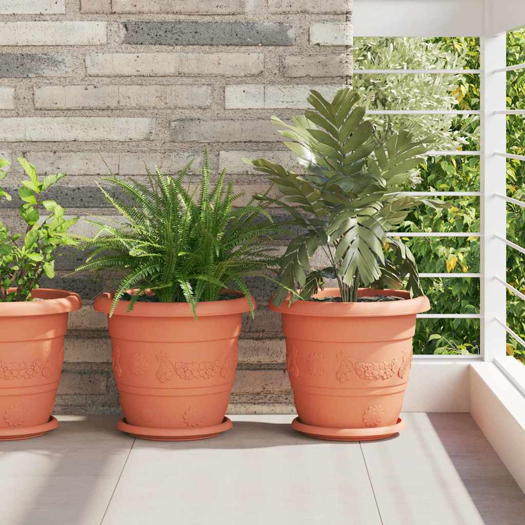 Στρογγυλή Γλάστρα Λουλουδιών 24 pcs Κεραμιδί Ø 30 x 25 εκ