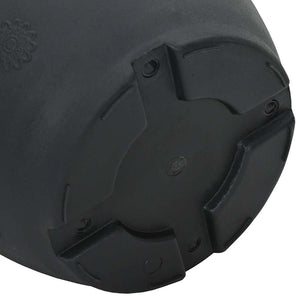 Στρογγυλή Γλάστρα Λουλουδιών 24 pcs Μαύρο Ø 26 x 21.5 εκ. - Pakobazaar