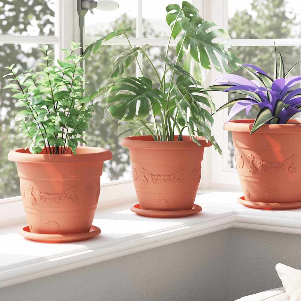 Στρογγυλός Δίσκος Λουλουδιών 6 pcs Κεραμιδί Ø 17,5 x 2 εκ - Pakobazaar