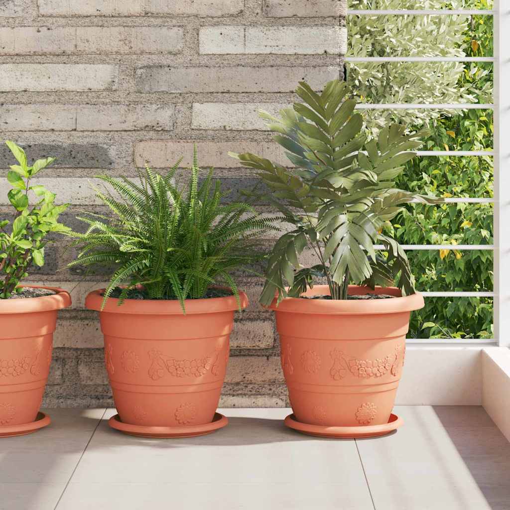 Στρογγυλός Δίσκος Λουλουδιών 6 pcs Κεραμιδί Ø 19 x 2 εκ - Pakobazaar
