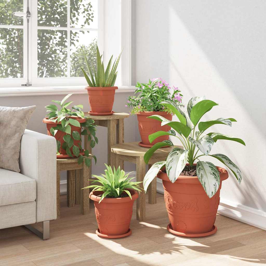 Στρογγυλός Δίσκος Λουλουδιών 6 pcs Κεραμιδί Ø 19 x 2 εκ - Pakobazaar