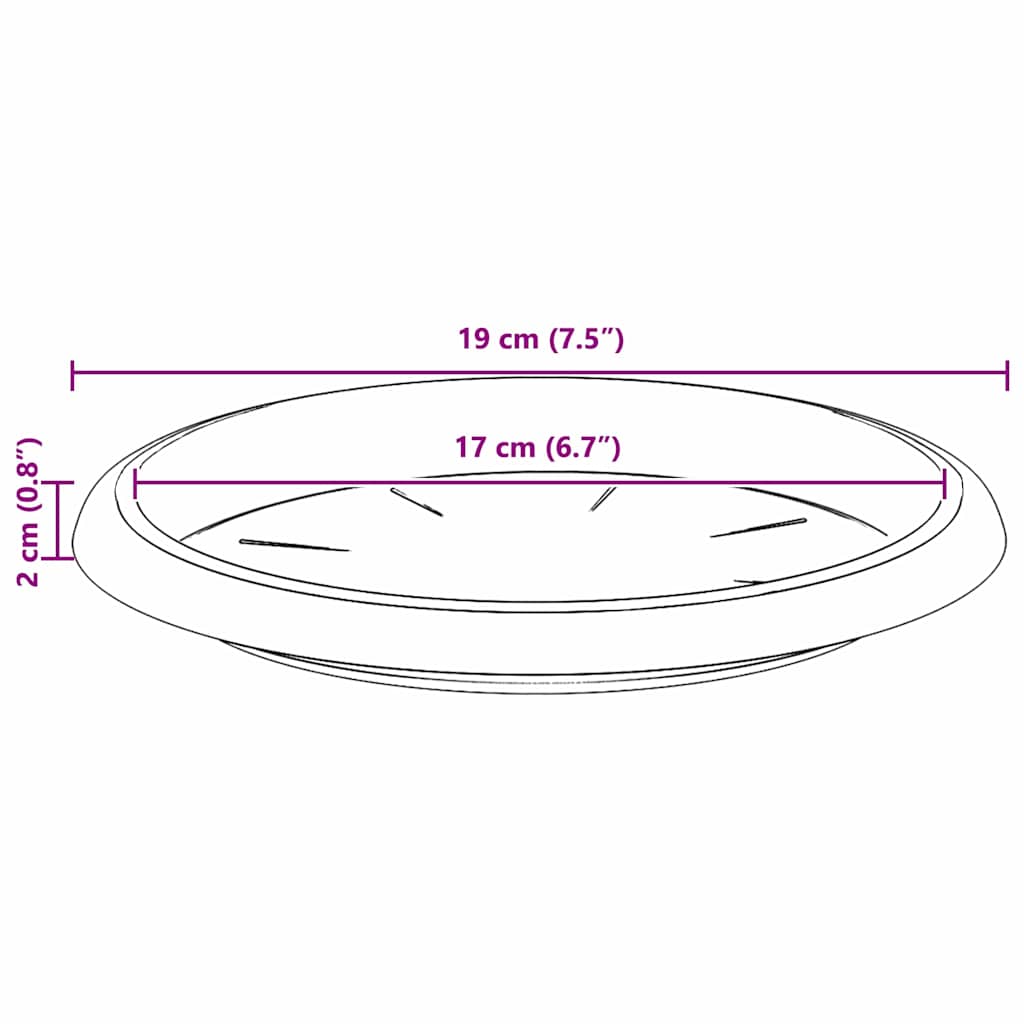 Στρογγυλός Δίσκος Λουλουδιών 6 pcs Κεραμιδί Ø 19 x 2 εκ - Pakobazaar