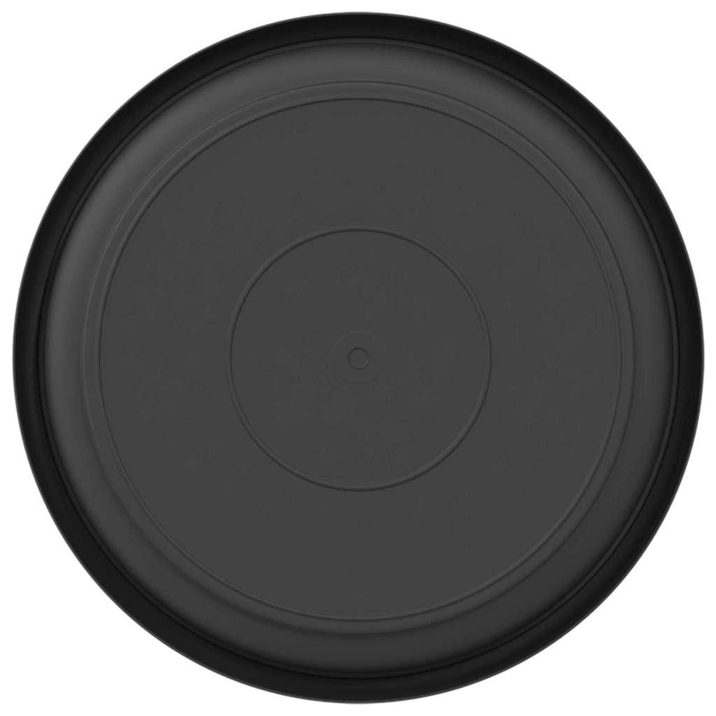 Στρογγυλός Δίσκος Λουλουδιών 6 pcs Μαύρο Ø 19 x 2 εκ Πλαστικό - Pakobazaar