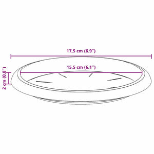 Στρογγυλός Δίσκος Λουλουδιών 24 pcs Κεραμιδί Ø 14 x 2 εκ - Pakobazaar