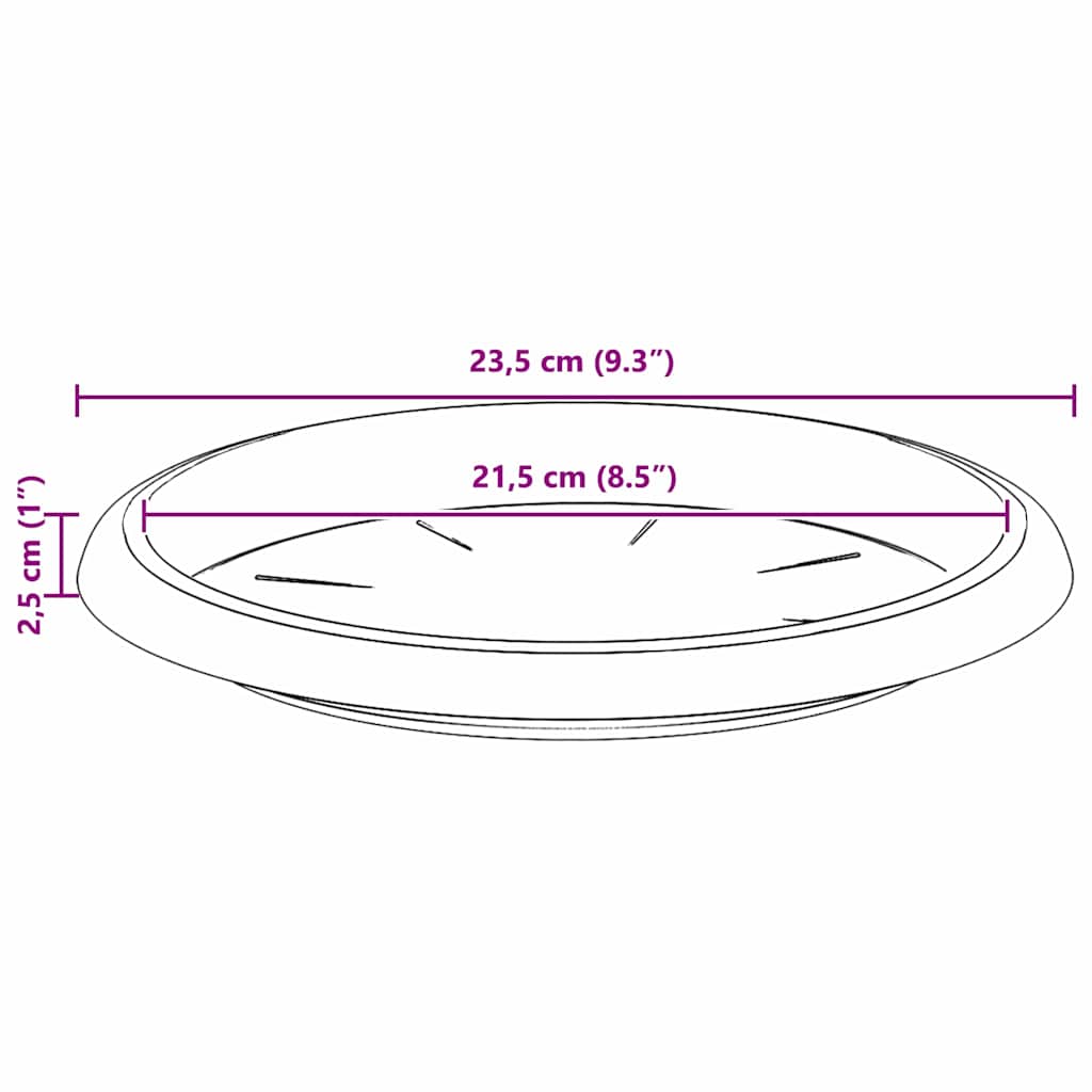 Στρογγυλός Δίσκος Λουλουδιών 24 pcs Κεραμιδί Ø 23,5 x 2,5 εκ - Pakobazaar