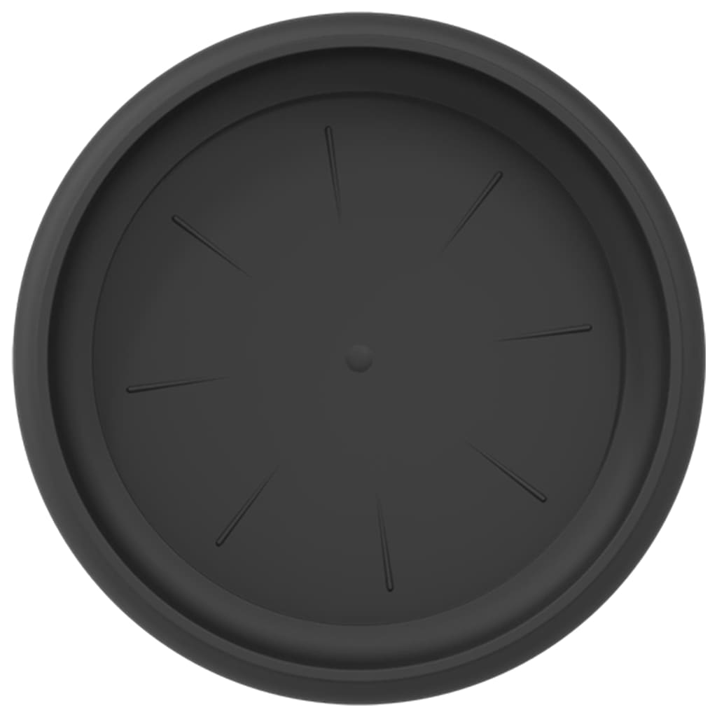 Στρογγυλός Δίσκος Λουλουδιών 24 pcs Μαύρο Ø 17,5 x 2 εκ - Pakobazaar