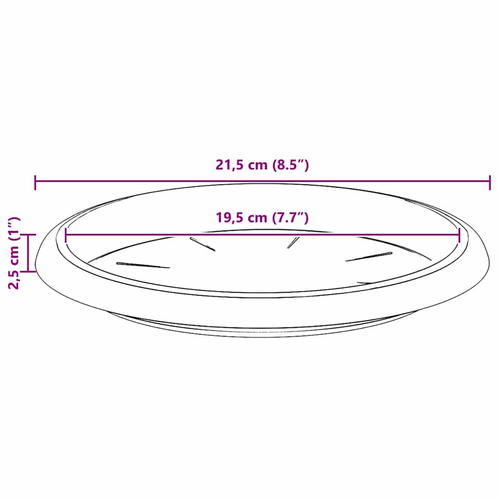 Στρογγυλός Δίσκος Λουλουδιών 24 pcs Μαύρο Ø 21,5 x 2,5 εκ - Pakobazaar