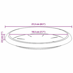 Στρογγυλός Δίσκος Λουλουδιών 24 pcs Μαύρο Ø 21,5 x 2,5 εκ - Pakobazaar