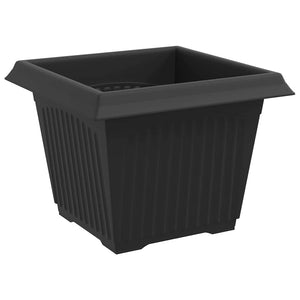 Τετράγωνη Γλάστρα για Λουλούδια 6 pcs Μαύρο 23 x 23 x 17,5 εκ - Pakobazaar