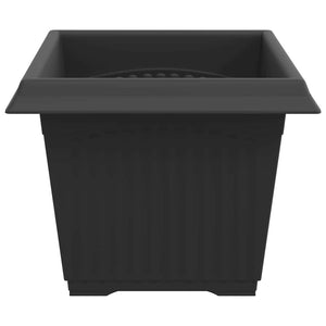 Τετράγωνη Γλάστρα για Λουλούδια 6 pcs Μαύρο 23 x 23 x 17,5 εκ - Pakobazaar